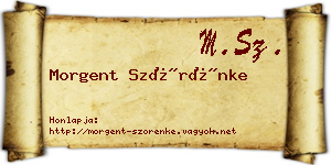 Morgent Szörénke névjegykártya